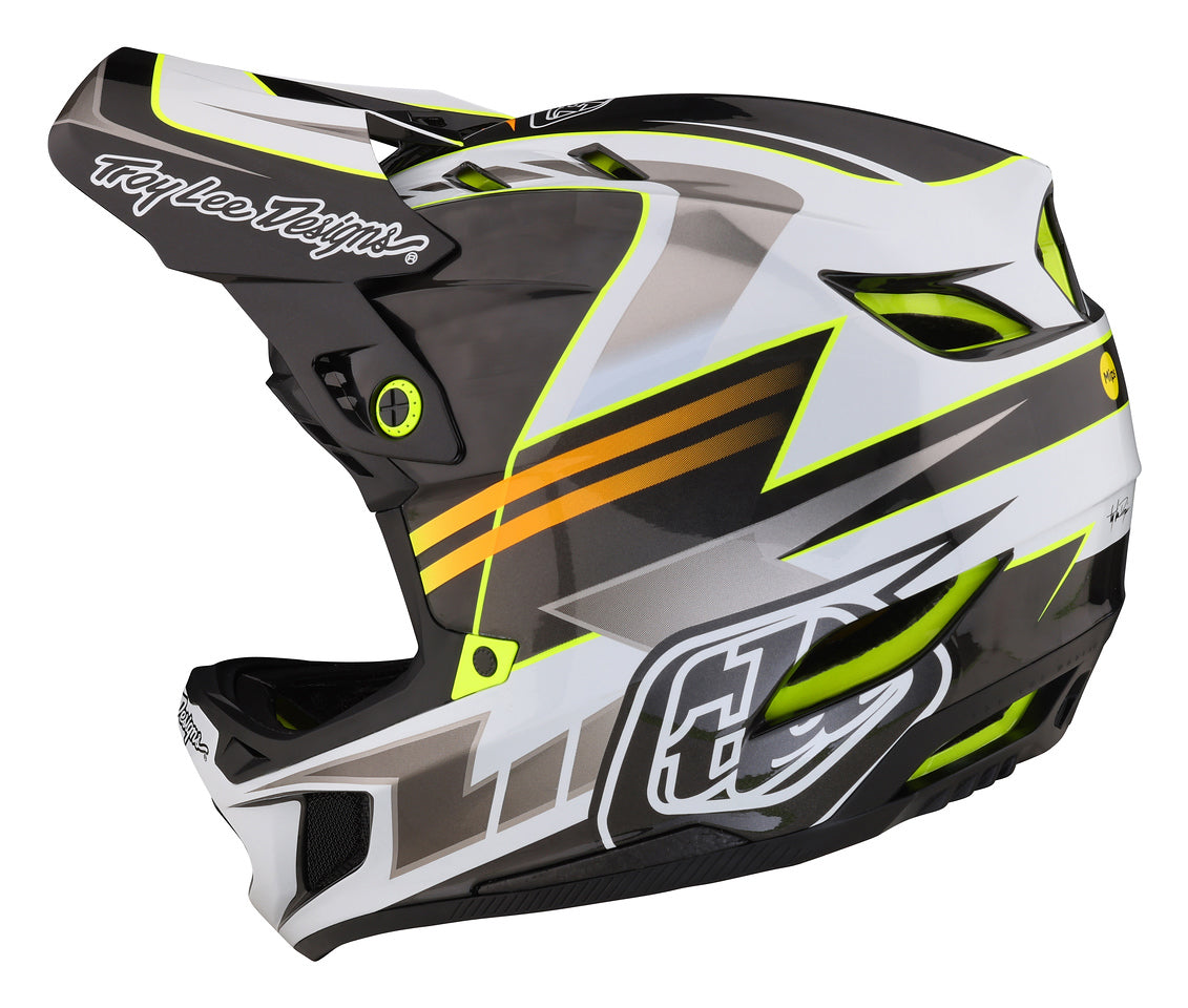 Casco Troy Lee Designs D4 de Carbón Saber Gray